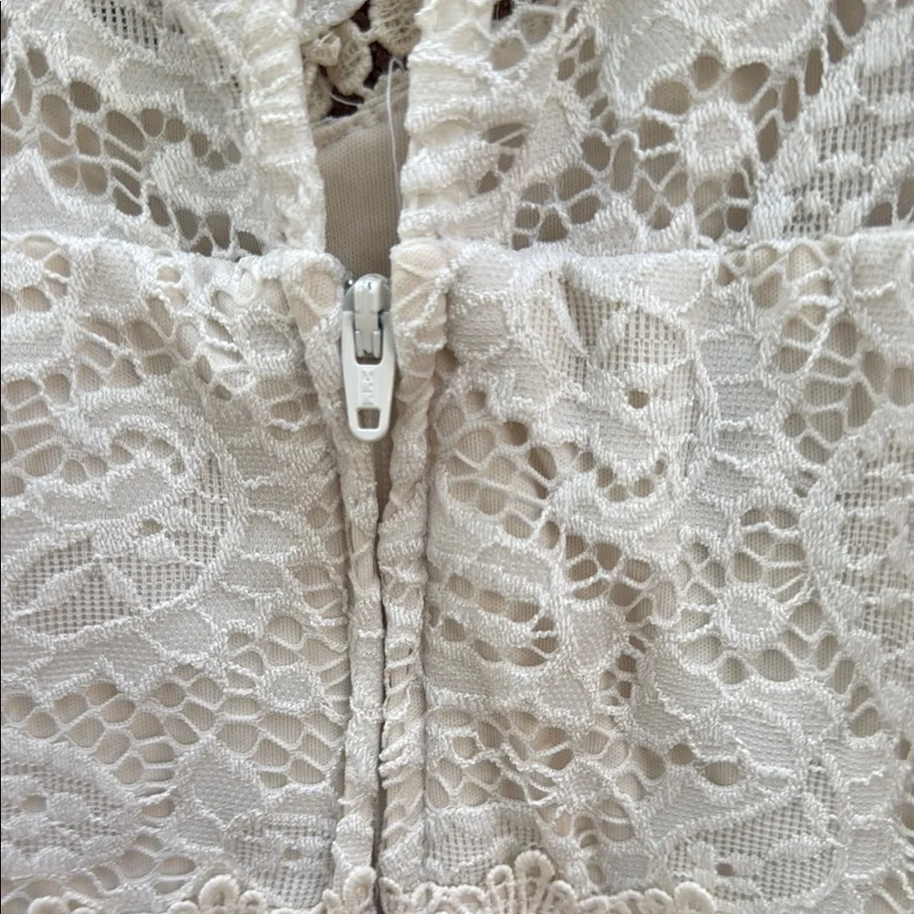by & by White and Gray Sleeveless Halter Maxi Dress Size 8